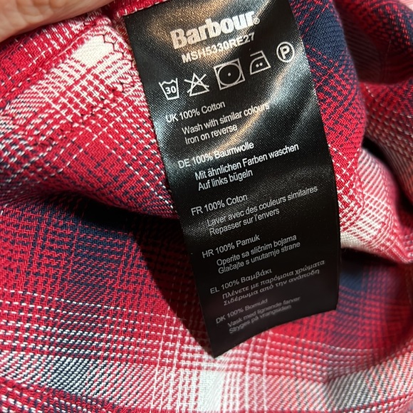 BARBOUR KERSHAW Shirt faded Red Long Sleeved & Tailored Fit - Picture 13 of 14